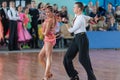 Vasilenko Nikita and Bulichnikova Elizaveta Perform Youth Latin-American Program Royalty Free Stock Photo